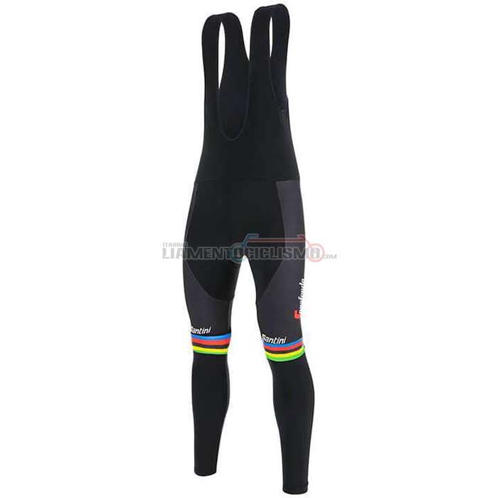Abbigliamento Ciclismo UCI Mondo Campione Trek Segafredo Manica Lunga 2020 Nero